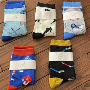 Hockey-Themed Socks